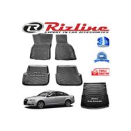 Rizline Audi A6 3D Paspas + 3D Bagaj Havuzu Sedan 2005 - 2012 Arası Siyah Set