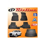 Rizline Audi Q5 3D Paspas + 3D Bagaj Havuzu 2008 - 2015 Arası Siyah Set