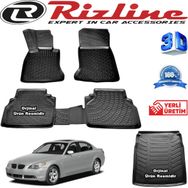 Rizline BMW E60 5 Serisi 3D Paspas + 3D Bagaj Havuzu 2003-2009 Arası Siyah Set