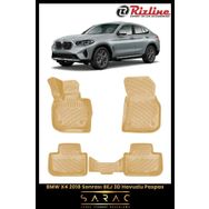 Rizline BMW X4 2023 Model Bej 3D Havuzlu Paspas