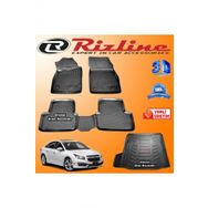 Rizline Chevrolet Cruze 3D Paspas + 3D Bagaj Havuzu Sedan 2009 Sonrası Siyah Set