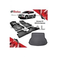 Rizline Citroen C3 2016 ve Sonrası Paspas ve Bagaj Havuzu Set