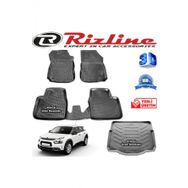 Rizline Citroen C4 Cactus 3D Paspas + 3D Bagaj Havuzu 2015-2020 Arası Siyah Set