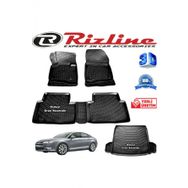 Rizline Citroen C5 3D Paspas + 3D Bagaj Havuzu 2008-2016 Arası Siyah Set