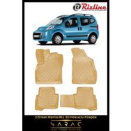 Rizline Citroen Nemo 2017 Model Bej 3D Havuzlu Paspas
