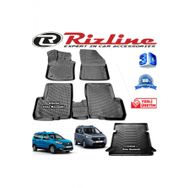 Rizline Dacia Dokker 3D Paspas + 3D Bagaj Havuzu 2012-2020 Arası Siyah Set