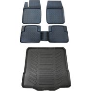 Rizline Dacia Duster 2WD 2021 Araca Özel Üretim Siyah 3D Havuzlu Paspas ve Bagaj Havuzu