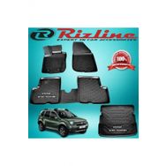 Rizline Dacia Duster 4x4 Siyah 2010-2017 Arası 3D Paspas + Bagaj Havuzu