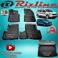 Rizline Dacia Lodgy Siyah 2013-2019 Arası 3D Paspas ve Bagaj Havuzu