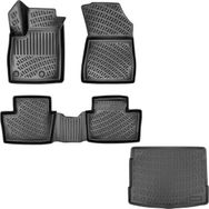 Rizline DS 7 Crossback E-Tense 2021 Model Siyah 3D Havuzlu Paspas ve Bagaj Havuzu Set