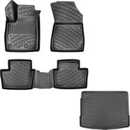 Rizline DS 7 Crossback E-Tense 2025 Model Siyah 3D Havuzlu Paspas ve Bagaj Havuzu Set
