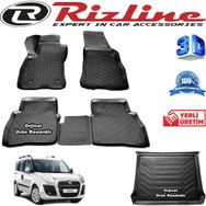 Rizline Fiat Doblo 2 3D Paspas + Bagaj Havuzu 2010-2020 Arası Set