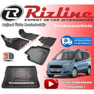Rizline Ford Courier Siyah 2014-2019 Arası 3D Paspas ve Bagaj Havuzu