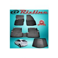 Rizline Ford Focus 2 3D Paspas + 3D Bagaj Havuzu HB 2005-2011 Arası Siyah Set