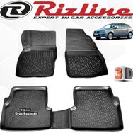 Rizline Ford Focus 2 HB 2005 - 2011 Arası Siyah 4'lü Set 3D Havuzlu Paspas