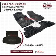 Rizline Ford Focus 5 Sedan 2019 Sonrası Siyah 3D Havuzlu Paspas