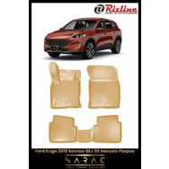 Rizline Ford Kuga 2023 Model Bej 3D Havuzlu Paspas