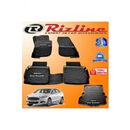 Rizline Ford Mondeo 3D Paspas + 3D Bagaj Havuzu 2014-2020 Arası Siyah Set