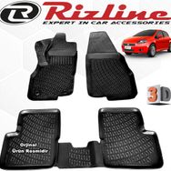 Rizline Grande Punto ve Evo 2006 - 2017 Arası 4 Parça Siyah Set 3D Havuzlu Paspas