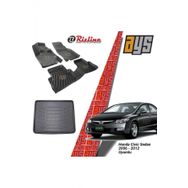 Rizline Honda Civic Sedan 2006-2012 3D Havuzlu Paspas ve Bagaj Havuzu