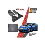 Rizline Honda Civic Sedan 2016 Sonrası 3D Havuzlu Paspas ve Bagaj Havuzu