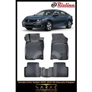 Rizline Honda Civic Sedan 2021 Model Eski Kasa 3D Havuzlu Paspas
