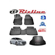 Rizline Hyundai Elantra 3D Paspas + 3D Bagaj Havuzu 2016 Sonrası Siyah Set