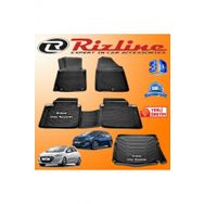 Rizline Hyundai i30 3D Paspas + 3D Bagaj Havuzu 2012-2017 Arası Siyah Set