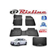 Rizline Kia Rio 3D Paspas + 3D Bagaj Havuzu HB 2017 Sonrası Siyah Set