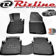 Rizline Mazda 3 HB 2013-2017 Arası 4 Parça Siyah Set 3D Havuzlu Paspas