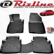Rizline Mazda 3 HB 2017 Sonrası Son Kasa 4 Parça Siyah Set 3D Havuzlu Paspas