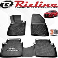 Rizline Mazda 3 Sedan 2017 Sonrası Son Kasa 4 Parça Siyah Set 3D Havuzlu Paspas