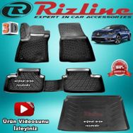 Rizline Megane 4 Siyah Hb 2016-2019 Arası 3D Paspas ve Bagaj Havuzu