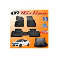 Rizline Megane 4 Touch 3D Paspas + 3D Bagaj Havuzu Sedan 2019 Sonrası Siyah Set