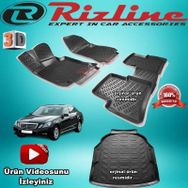 Rizline Mercedes E W212 2010-2016 Bej 3D Havuzlu Paspas