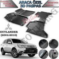 Rizline Mitsubishi Outlander 2004-2016 3D Havuzlu Paspas