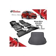 Rizline Nissan Micra 2016-2018 Uyumlu Paspas ve Bagaj Havuzu Set