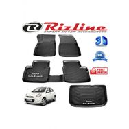 Rizline Nissan Micra 3D Paspas + 3D Bagaj Havuzu 2011 - 2016 Arası Siyah Set