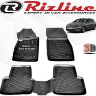 Rizline Opel Astra J STW 2012 - 2020 Arası Siyah 4 Parça Set 3D Havuzlu Paspas