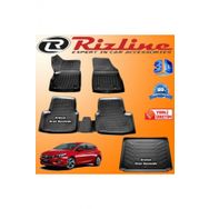 Rizline Opel Astra K 3D Paspas + 3D Bagaj Havuzu HB 2015-2020 Arası Siyah Set