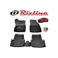 Rizline Opel Astra K HB 2015 - 2020 Arası Siyah 4 Parça Set 3D Havuzlu Paspas