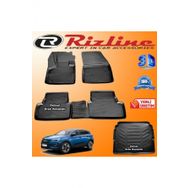 Rizline Opel Grandland 3D Paspas + 3D Bagaj Havuzu 2017 Sonrası Siyah Set