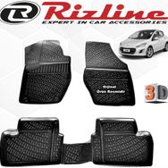 Rizline Peugeot 308 HB 2007 - 2014 Arası Siyah 4 Parça Set 3D Havuzlu Paspas