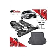 Rizline Renault Clio 2 2001-2005 Uyumlu Paspas ve Bagaj Havuzu Set