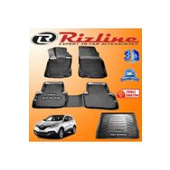 Rizline Renault Kadjar 3D Paspas + 3D Bagaj Havuzu 2015-2020 Arası Siyah Set