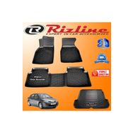 Rizline Renault Megane 2 3D Paspas + 3D Bagaj Havuzu HB 2004-2010 Arası Siyah Set