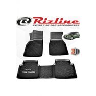 Rizline Renault Megane 2 HB 2004 - 2010 Arası Siyah 4 Parça Set 3D Havuzlu Paspas