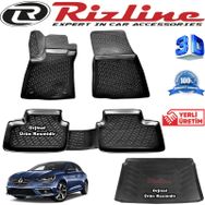 Rizline Renault Megane 4 HB 2016 Sonrası 3D Paspas Bagaj Havuzu