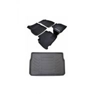 Rizline Seat Leon 2005-2012 İnce Stepne 3D Bagaj Havuzu+ 3D Havuzlu Paspas Seti