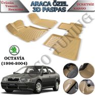 Rizline Skoda Octavia 1999-2004 Bej 3D Havuzlu Paspas